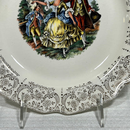 Vintage Sabin Warranted 22k Gold Chantilly Luncheon Plate #2 - some wear and crazing