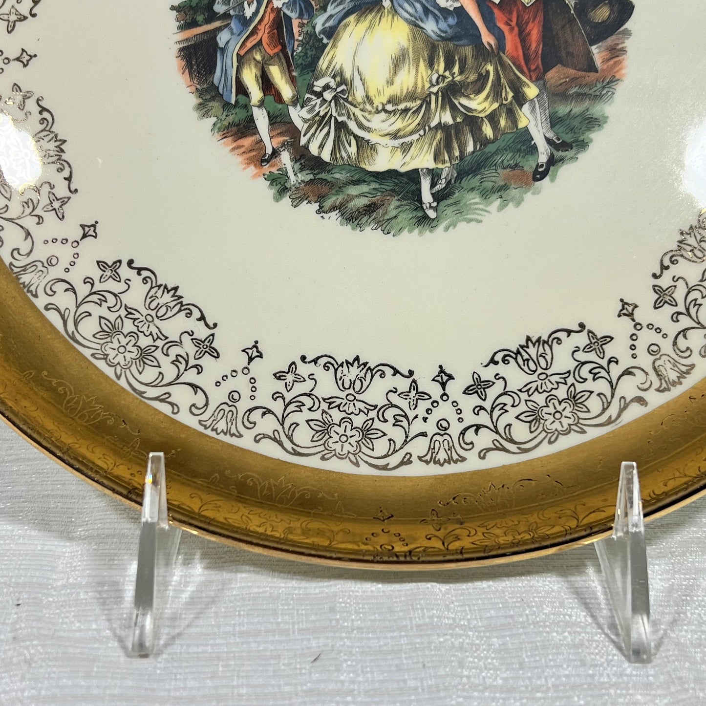 Vintage Sabin Warranted 22k Gold Chantilly Plate #1