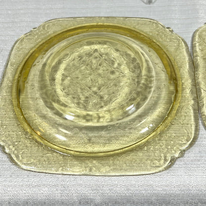 Vintage Federal Glass Madrid Pattern Indiana Glass Recollection Bread and Butter Plate - Set of 2