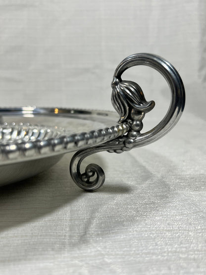 Wrought Farberware Tulip Tray with Divided Nut Dish