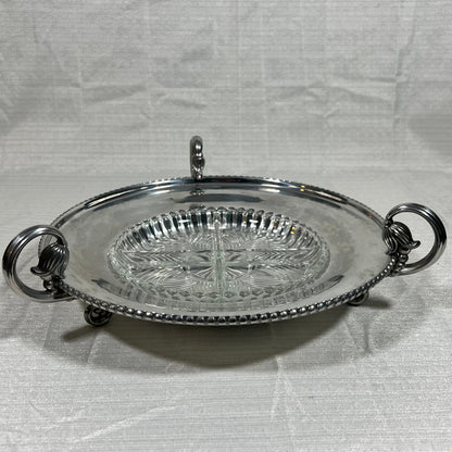 Wrought Farberware Tulip Tray with Divided Nut Dish