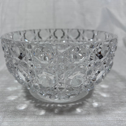 Button and Cane Crystal Candy Dish with Lid