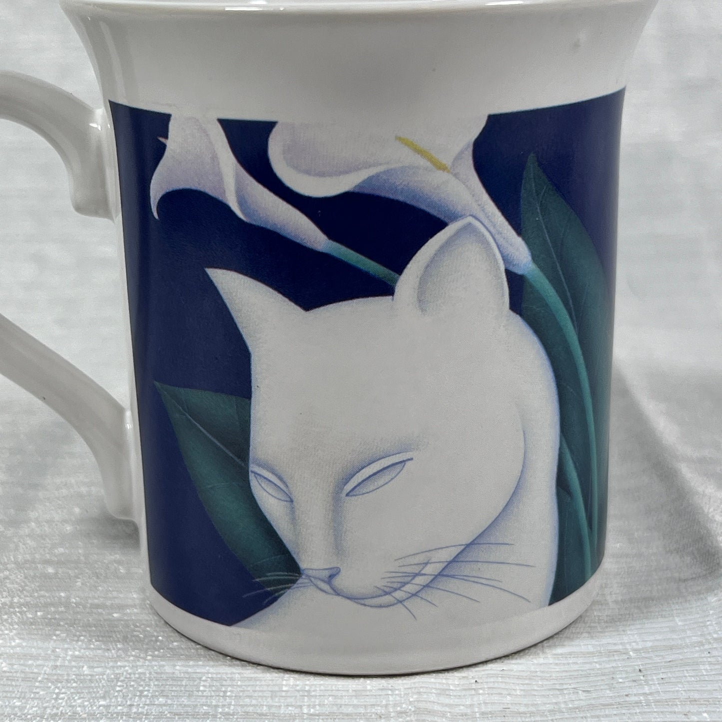 1987 Hallmark Cat with Calla Lilies Mug