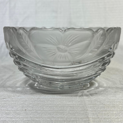 Crystal Clear Industries German Rose Petals Frosted Candy Dish