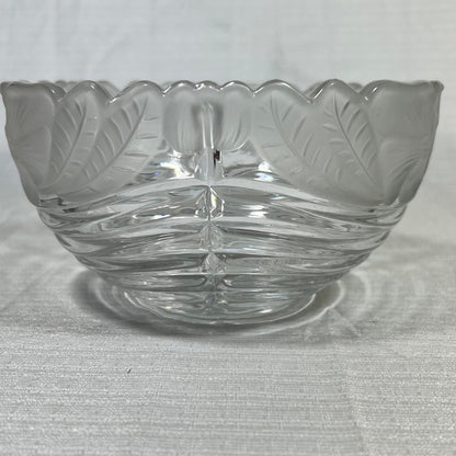 Crystal Clear Industries German Rose Petals Frosted Candy Dish