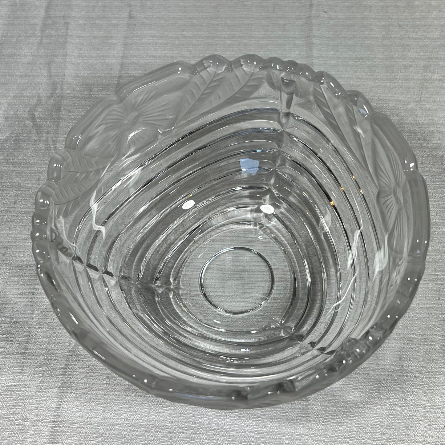 Crystal Clear Industries German Rose Petals Frosted Candy Dish