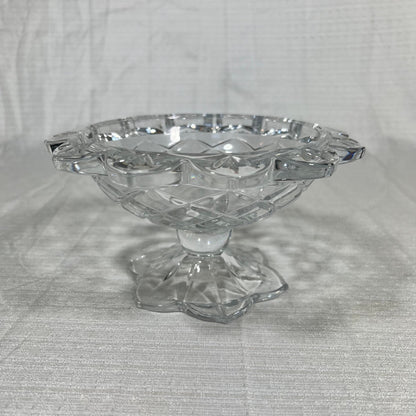 Vintage Polonia Crystal Pedestal Compote/Candy Bowl