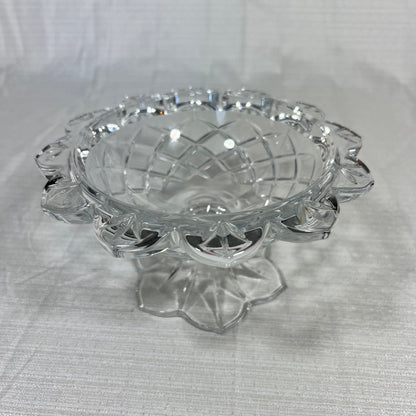 Vintage Polonia Crystal Pedestal Compote/Candy Bowl