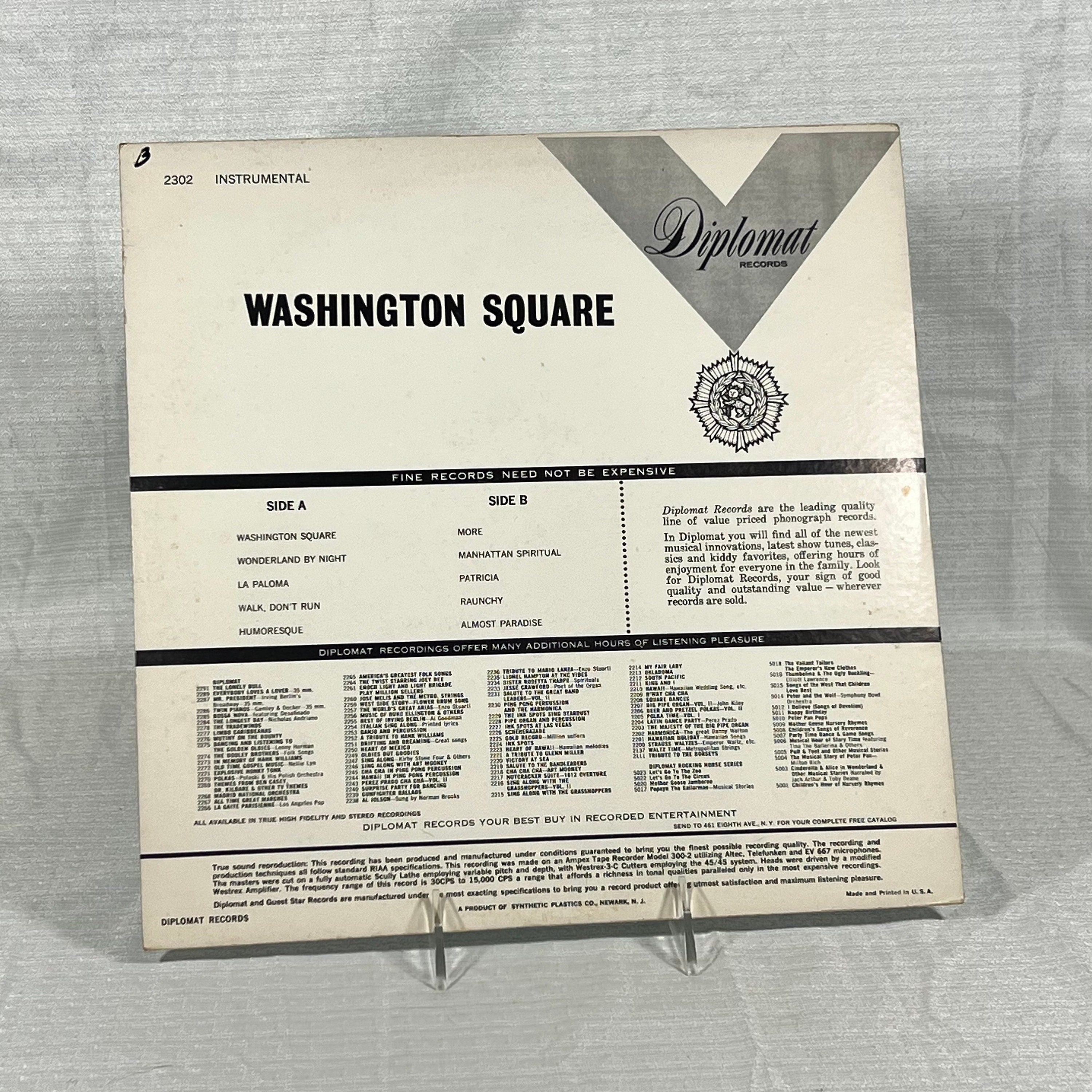 Tony Vincent and His Orchestra, Washington Square - More (The Theme from Mondo Cane) Record - Vintage vinyl, album