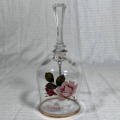 Vintage Mother Floral Glass Bell