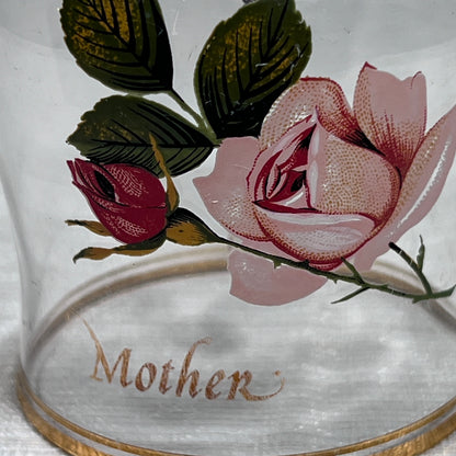 Vintage Mother Floral Glass Bell