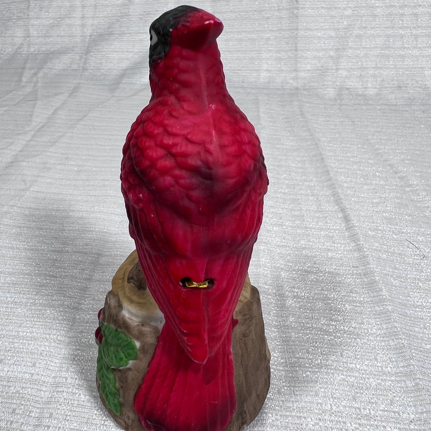 Vintage Jasco Cardinal and Holly Ceramic Bell