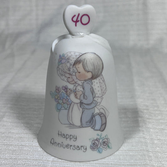 Vintage Enesco Precious Moments 40th Anniversary Ceramic Bell