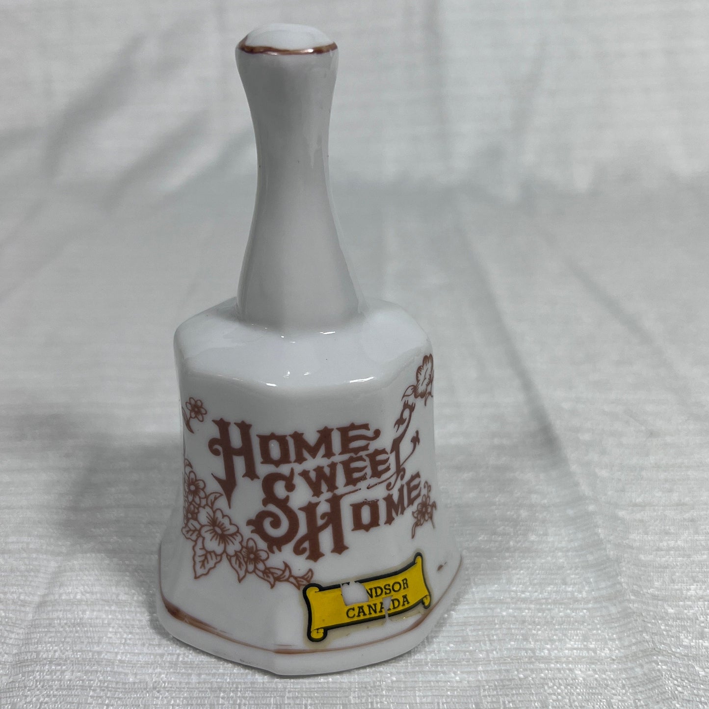 Vintage Home Sweet Home Porcelain Bell