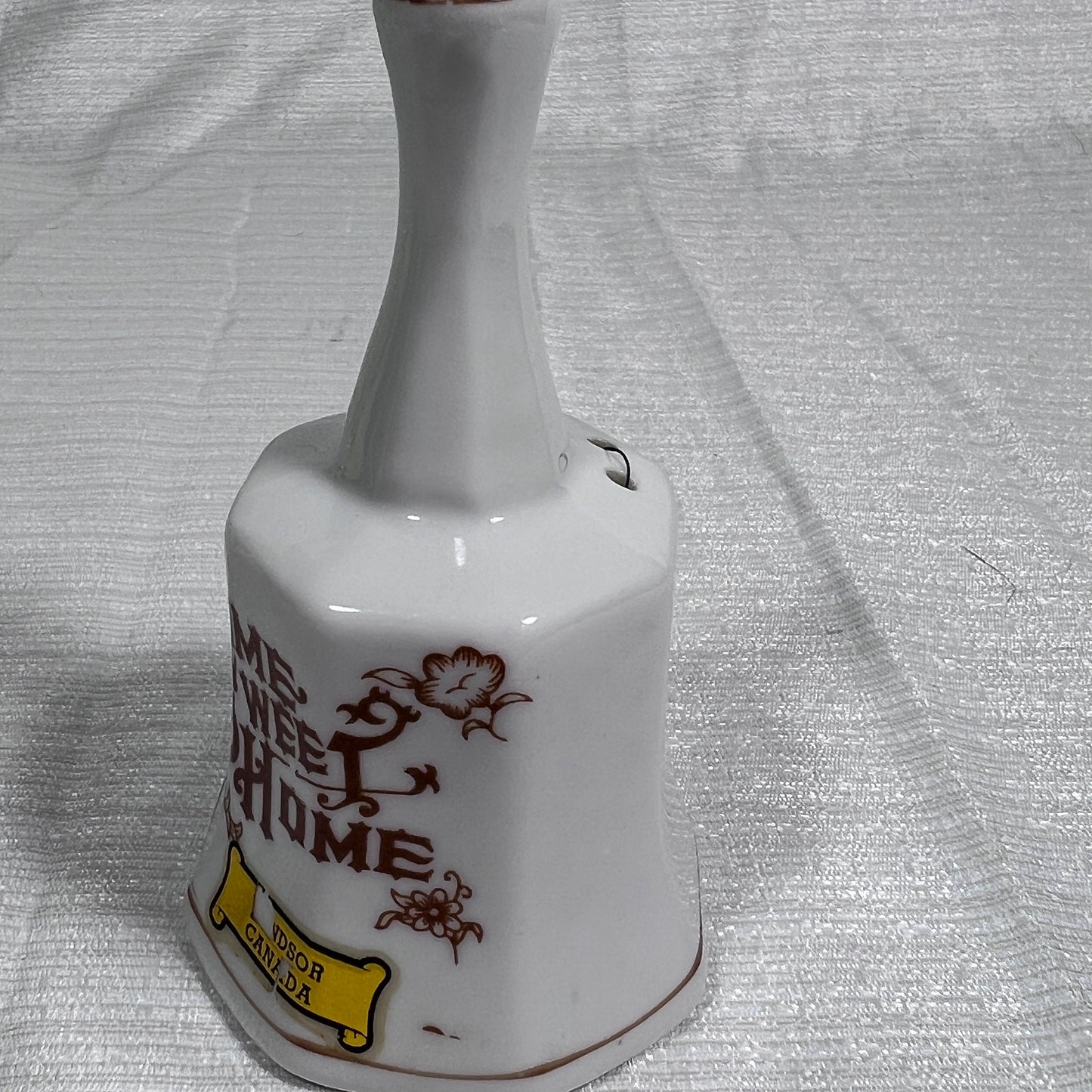 Vintage Home Sweet Home Porcelain Bell