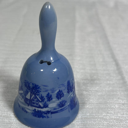 Courier and Ives "The Old Homestead in Winter" Small Ceramic Bell