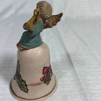 Vintage Brittle Plastic Christmas Angel Bell