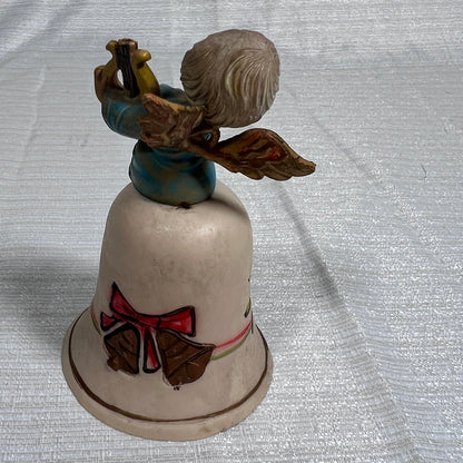 Vintage Brittle Plastic Christmas Angel Bell