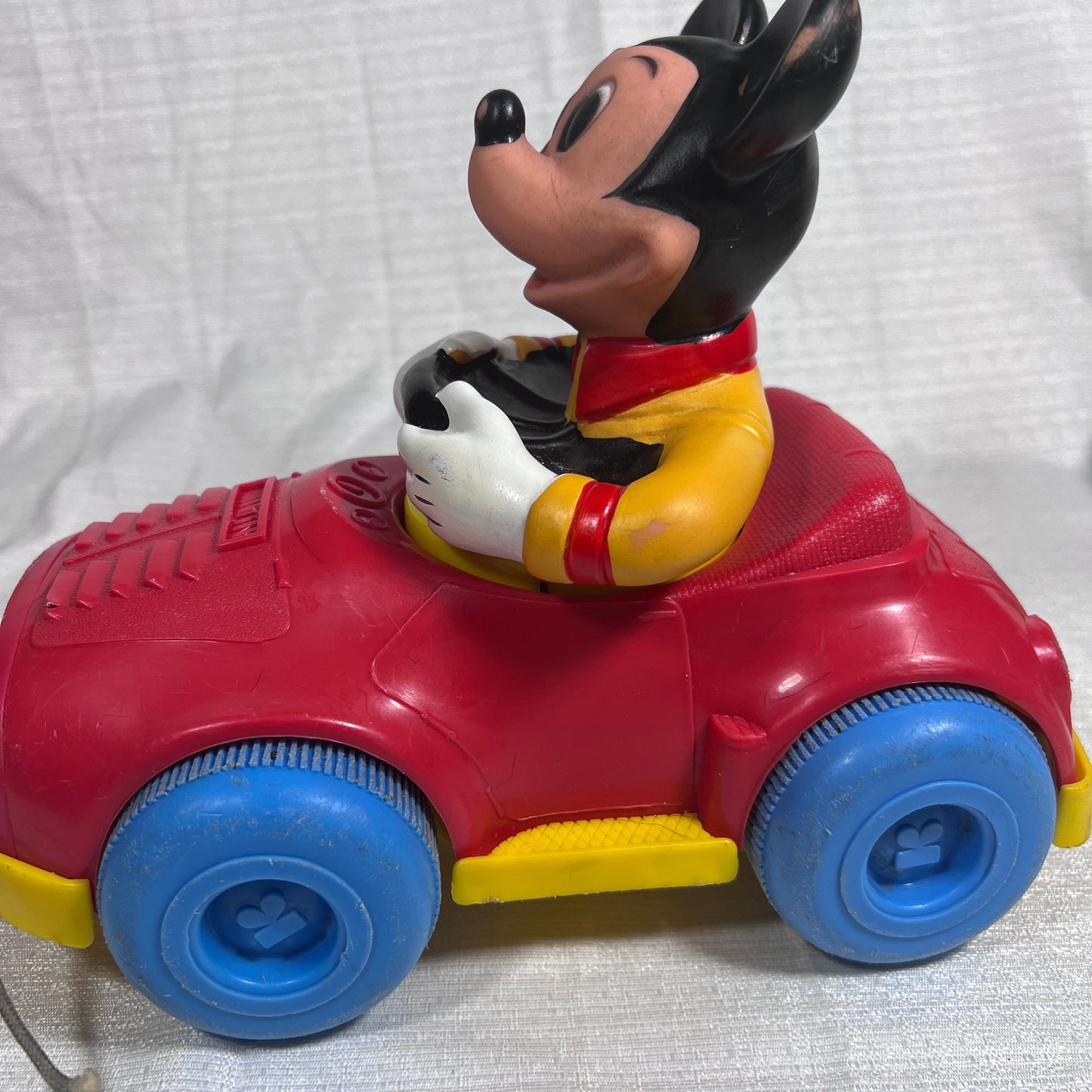 1973 Konner Bros. Pull Mees Mickey Mouse Car Pull Toy