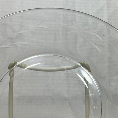 Vintage Etched Glass Salad Plate