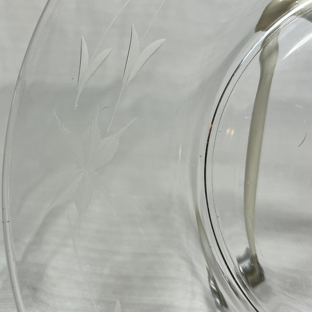 Vintage Etched Glass Salad Plate