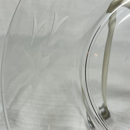 Vintage Etched Glass Salad Plate