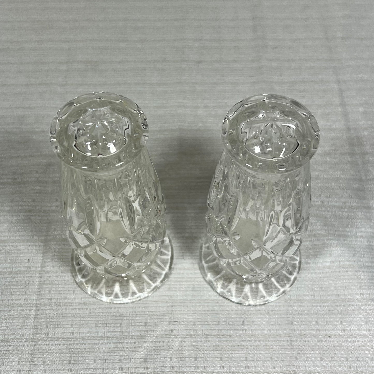 Gorham King Edward Lead Crystal Salt and Pepper Shakers