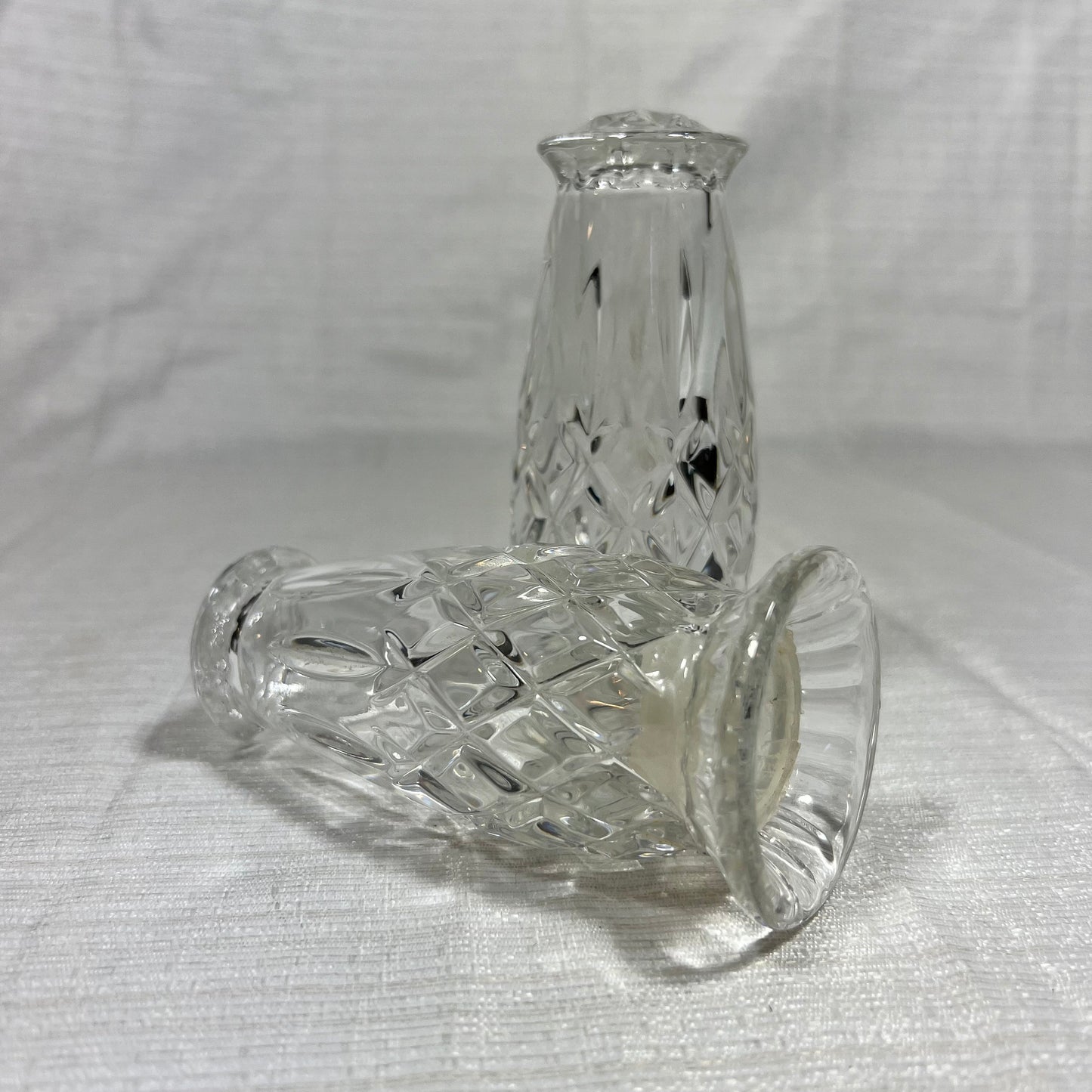 Gorham King Edward Lead Crystal Salt and Pepper Shakers