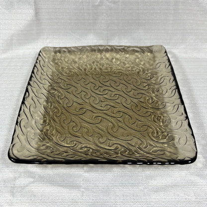 vintage chain link glass dish