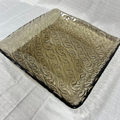 vintage chain link glass dish