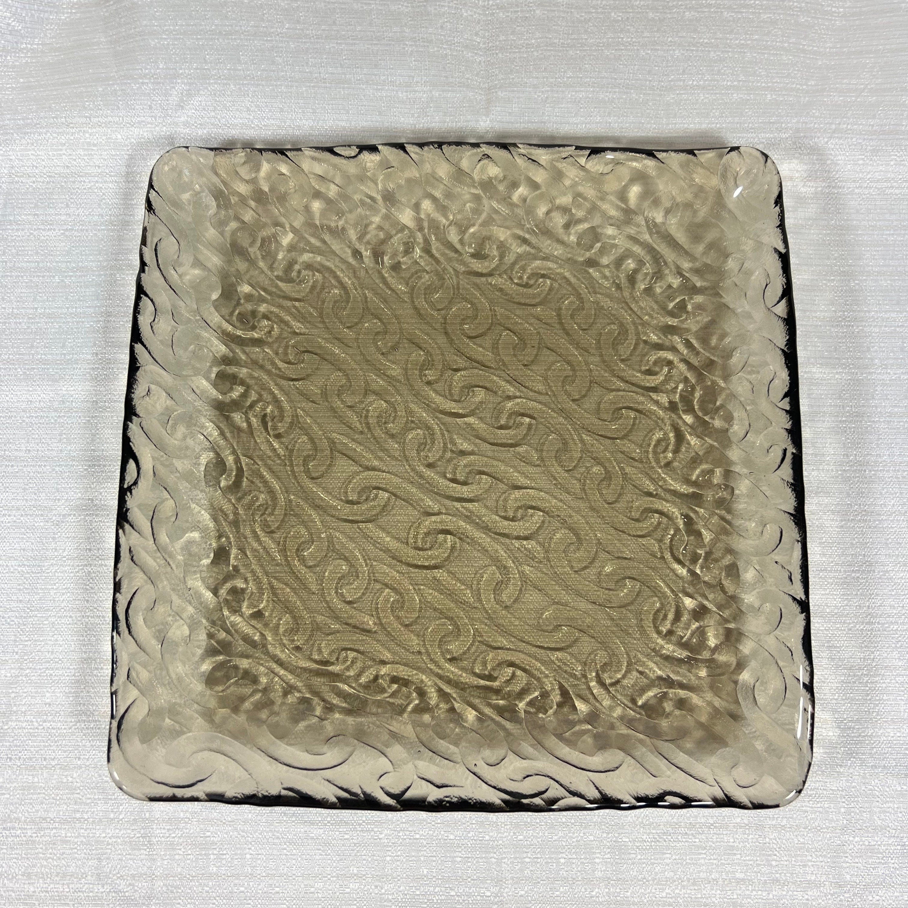 vintage chain link glass dish