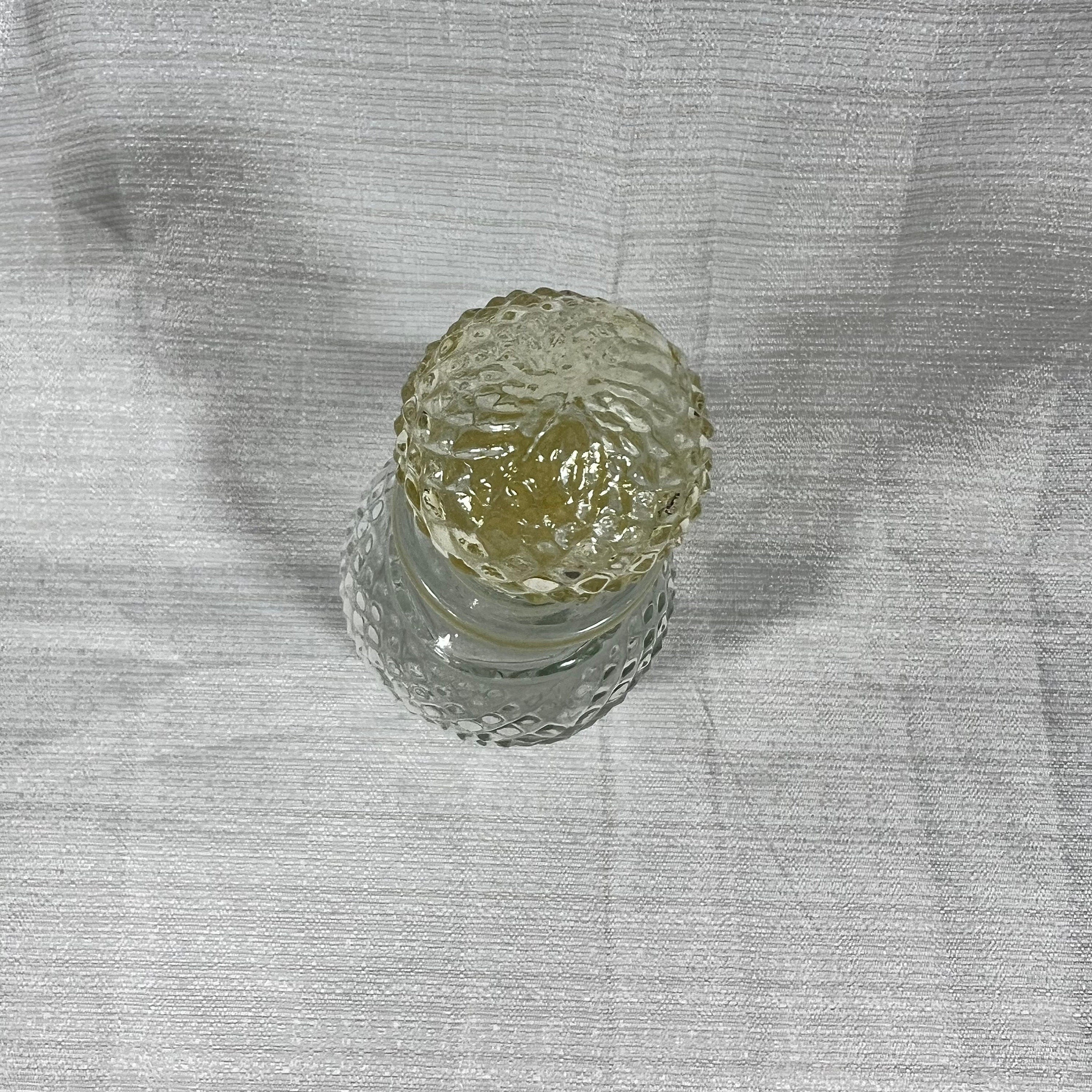 Avon Diamond Point Pattern Apothecary Decanter Clear Cut Glass Perfume Bottle