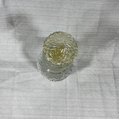 Avon Diamond Point Pattern Apothecary Decanter Clear Cut Glass Perfume Bottle
