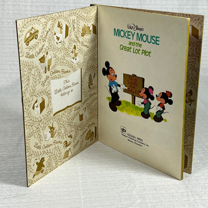 a Little Golden Book Walt Disney's Mickey Mouse and the Great Lot Plot