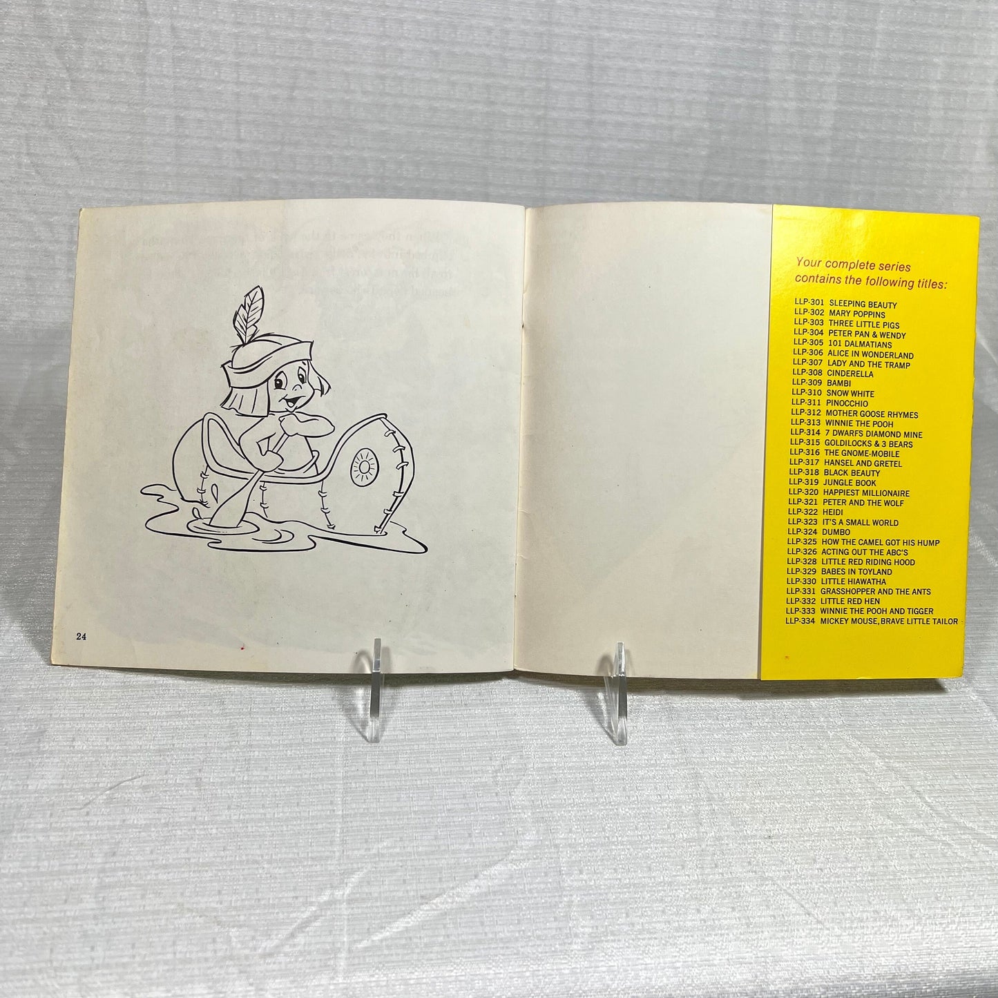 Walt Disney's Story of Little Hiawatha See Hear Read Record and Book Set - BOOK ONLY, no record