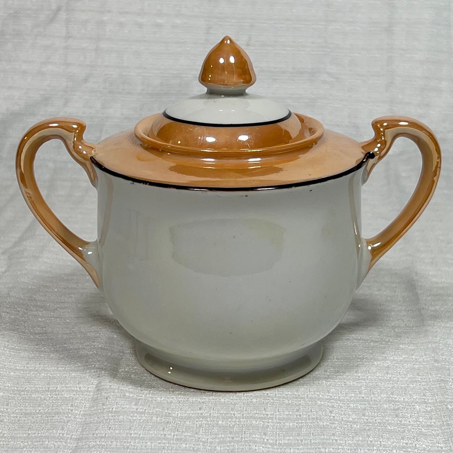 Vintage Japanese Lustreware Sugar Bowl with Lid