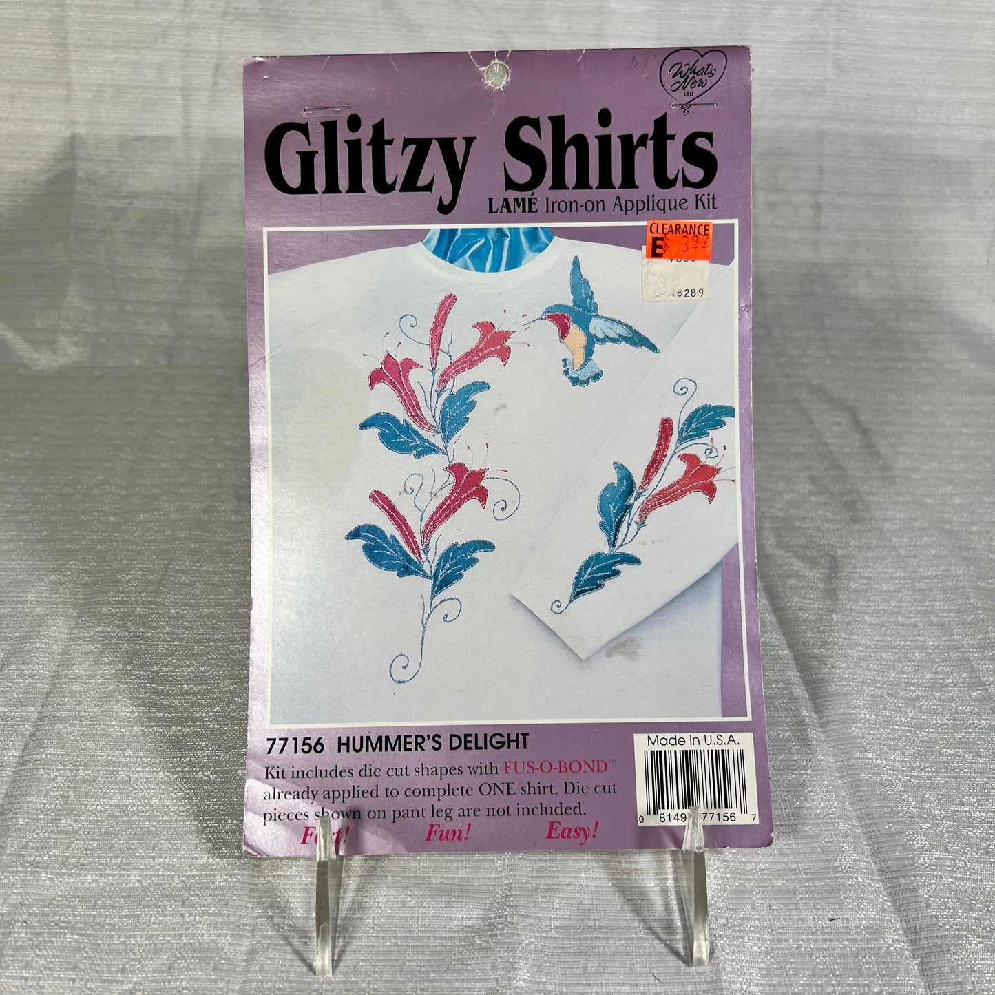 Glitzy Shirts Hummer’s Delight Lamé Iron-On Appliqué Kit