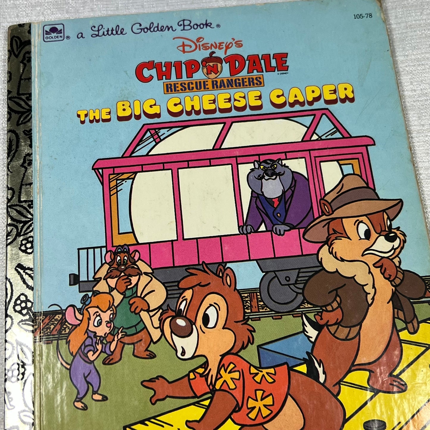 Vintage Little Golden Book Disney Chip 'N Dale Rescue Rangers Big Cheese Caper