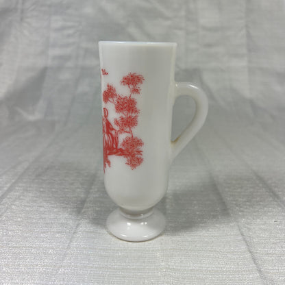 Avon Dutch Treat Demi-Cup Pink Victorian Toile