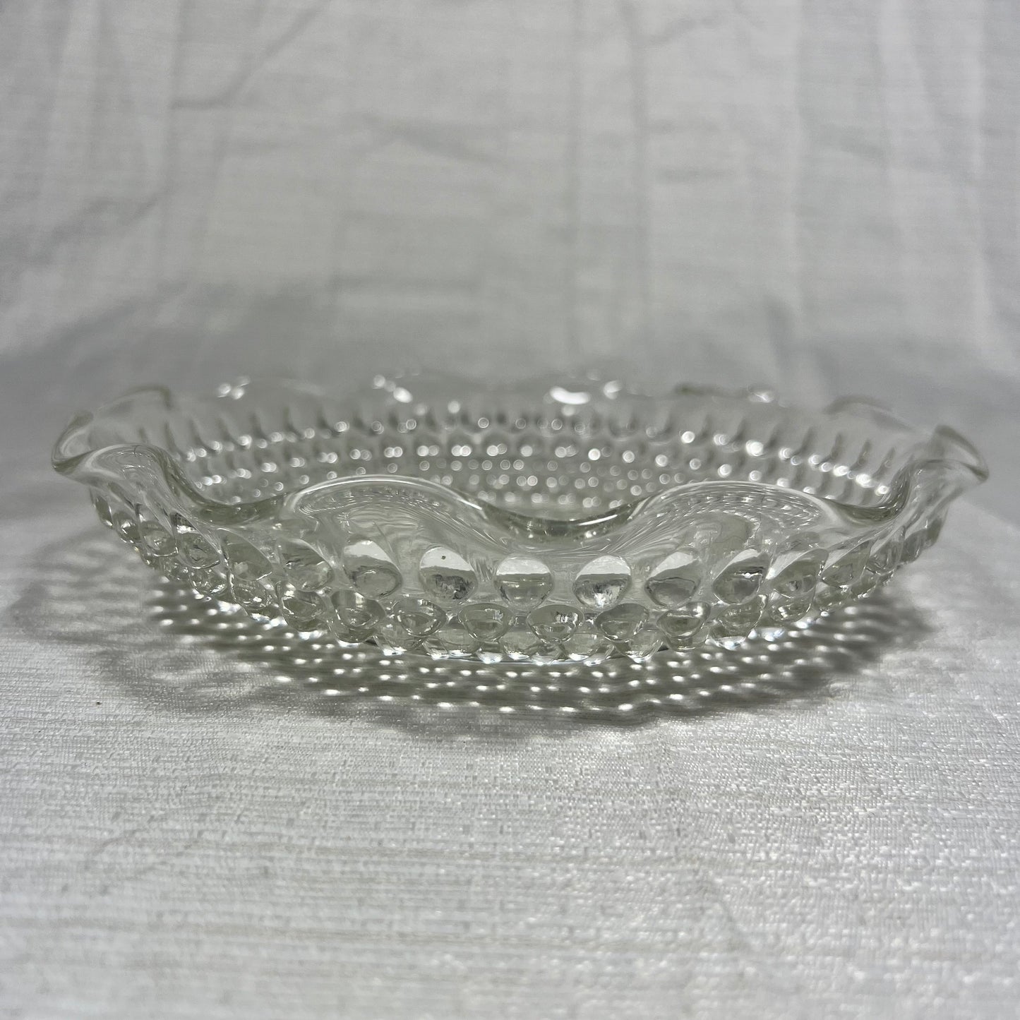 Anchor Hocking Hobnail Ruffle Edged Bowl - Large Chip