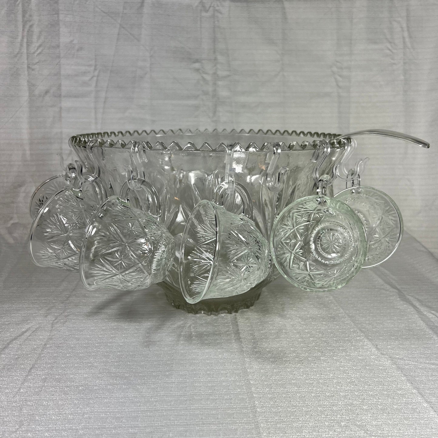 Hazel Atlas Lexington Punch Bowl Set - missing two cups