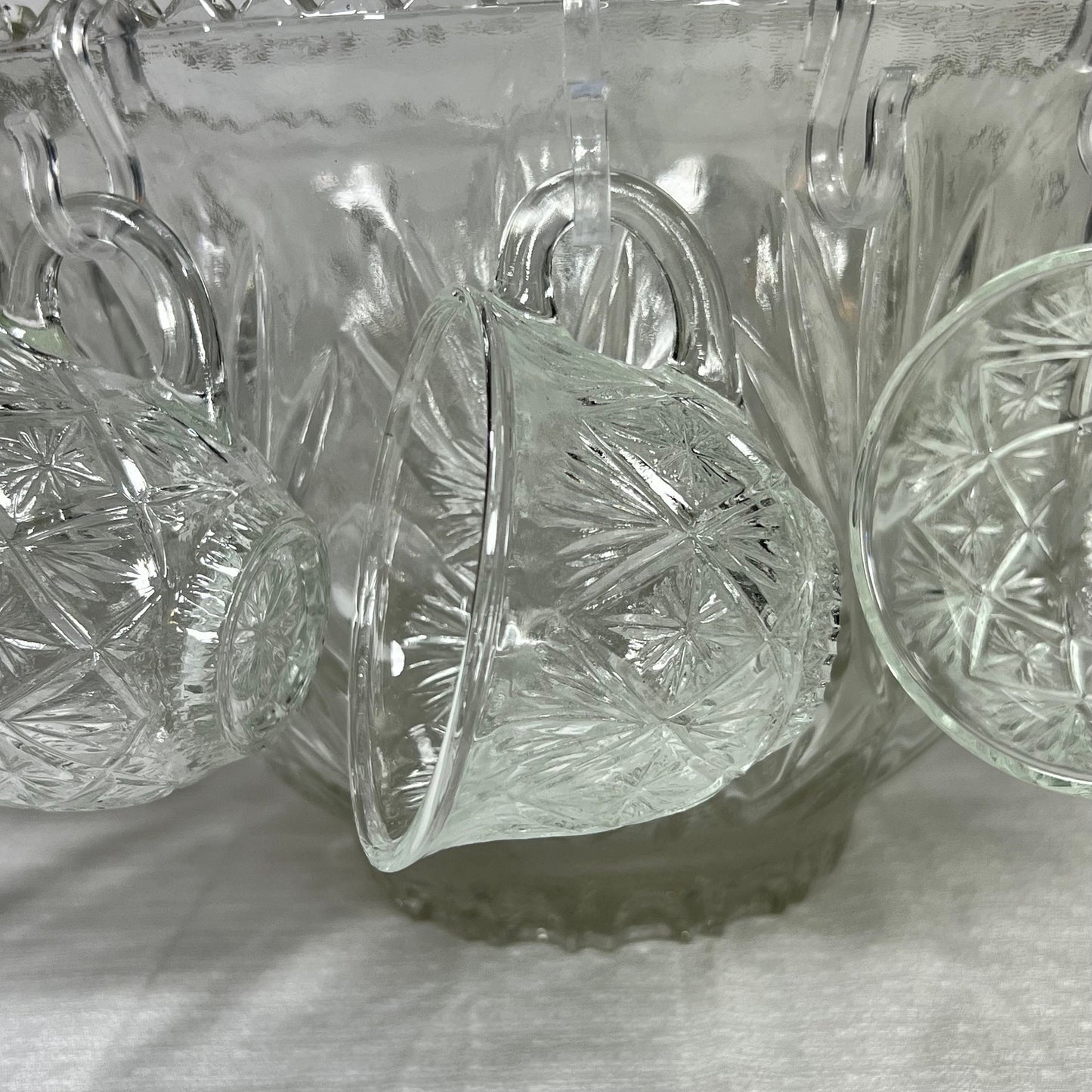 Hazel Atlas Lexington Punch Bowl Set - missing two cups