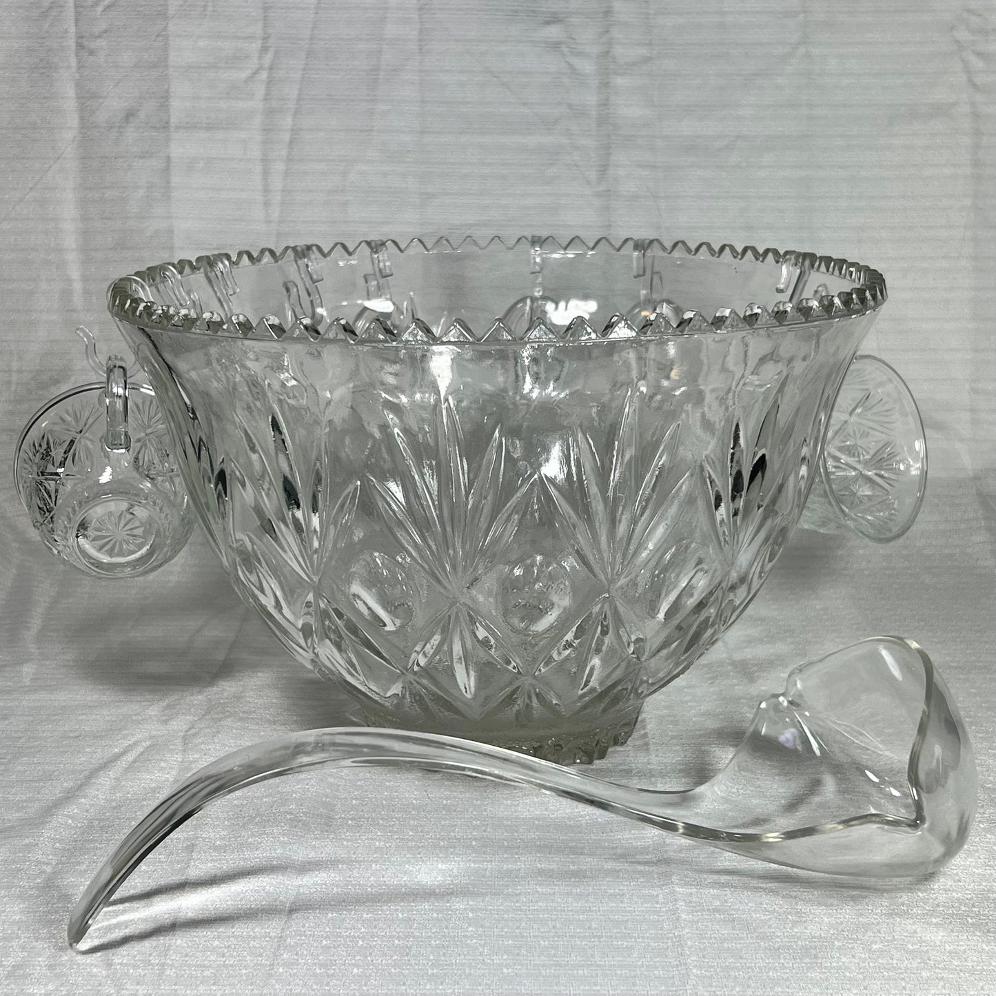 Hazel Atlas Lexington Punch Bowl Set - missing two cups