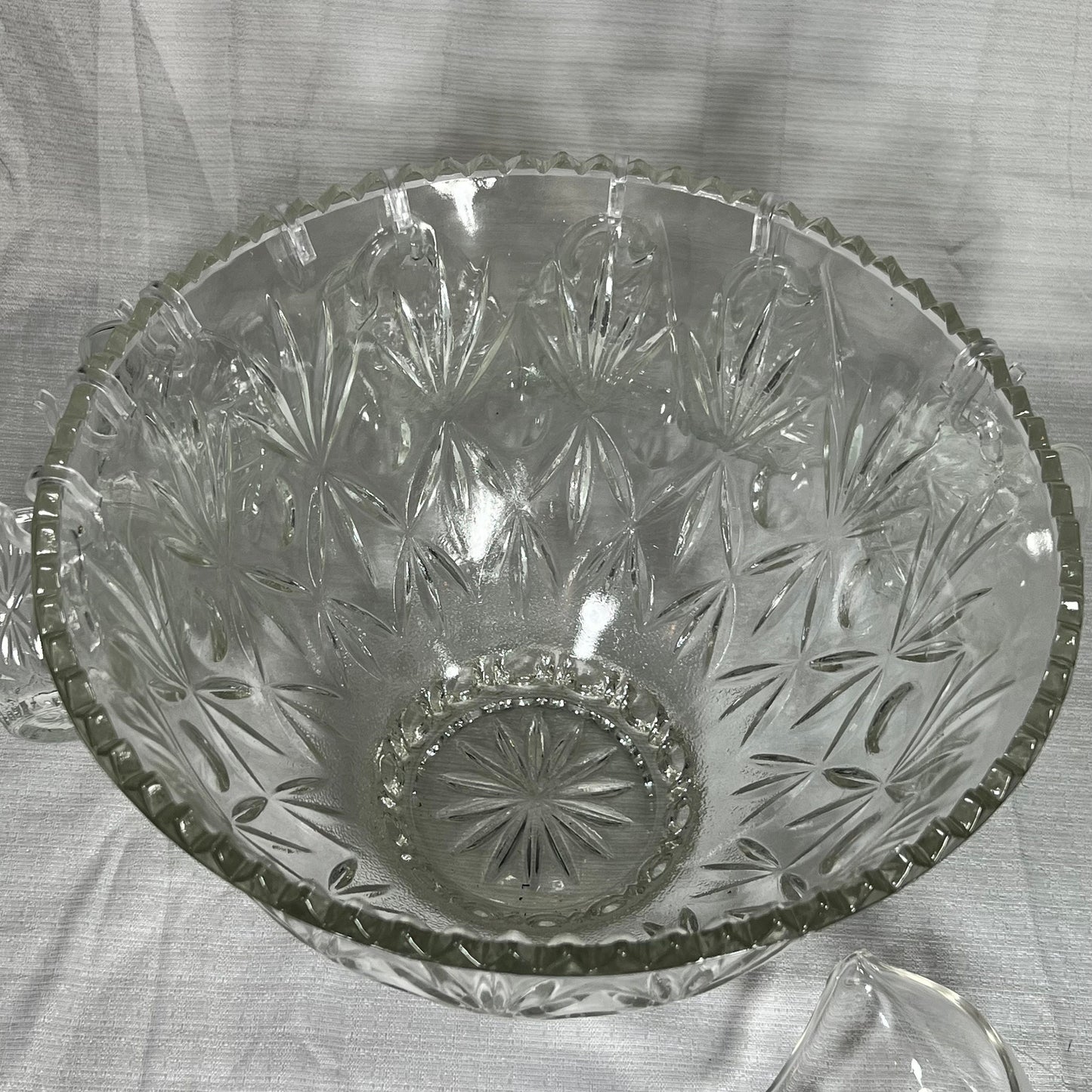 Hazel Atlas Lexington Punch Bowl Set - missing two cups