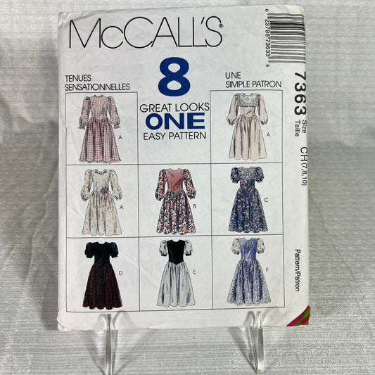 McCall's 7363 Sewing Pattern CH 7, 8, 10 - cut, all sizes available