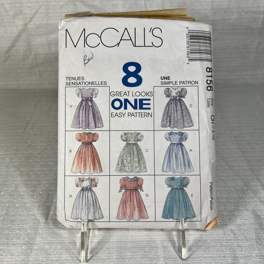 McCall's 8156 Sewing Pattern CH 7, 8, 10 - cut to a 10, but all sizes available (#1)