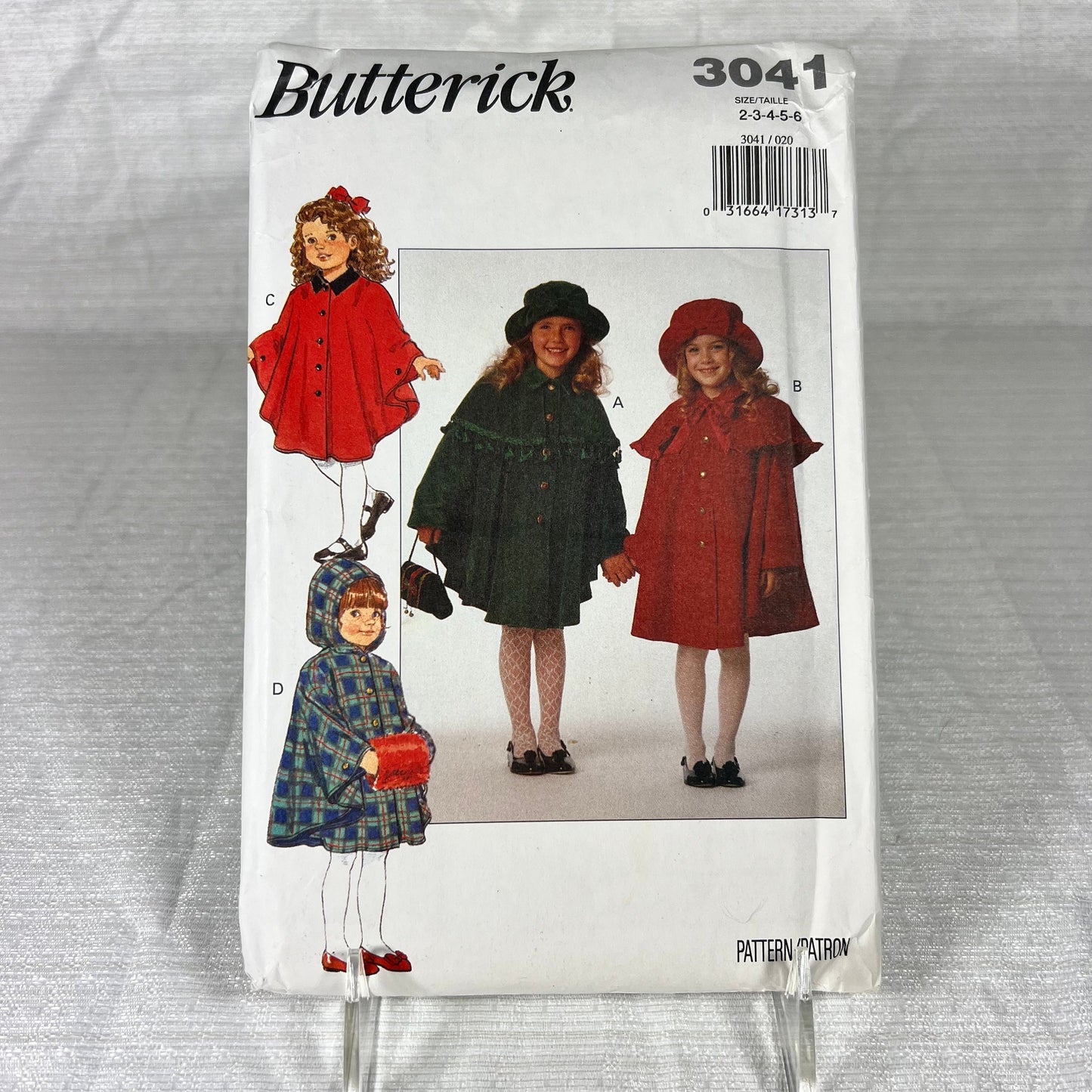 Butterick 3041 Sewing Pattern size 2, 3, 4, 5, 6 - uncut