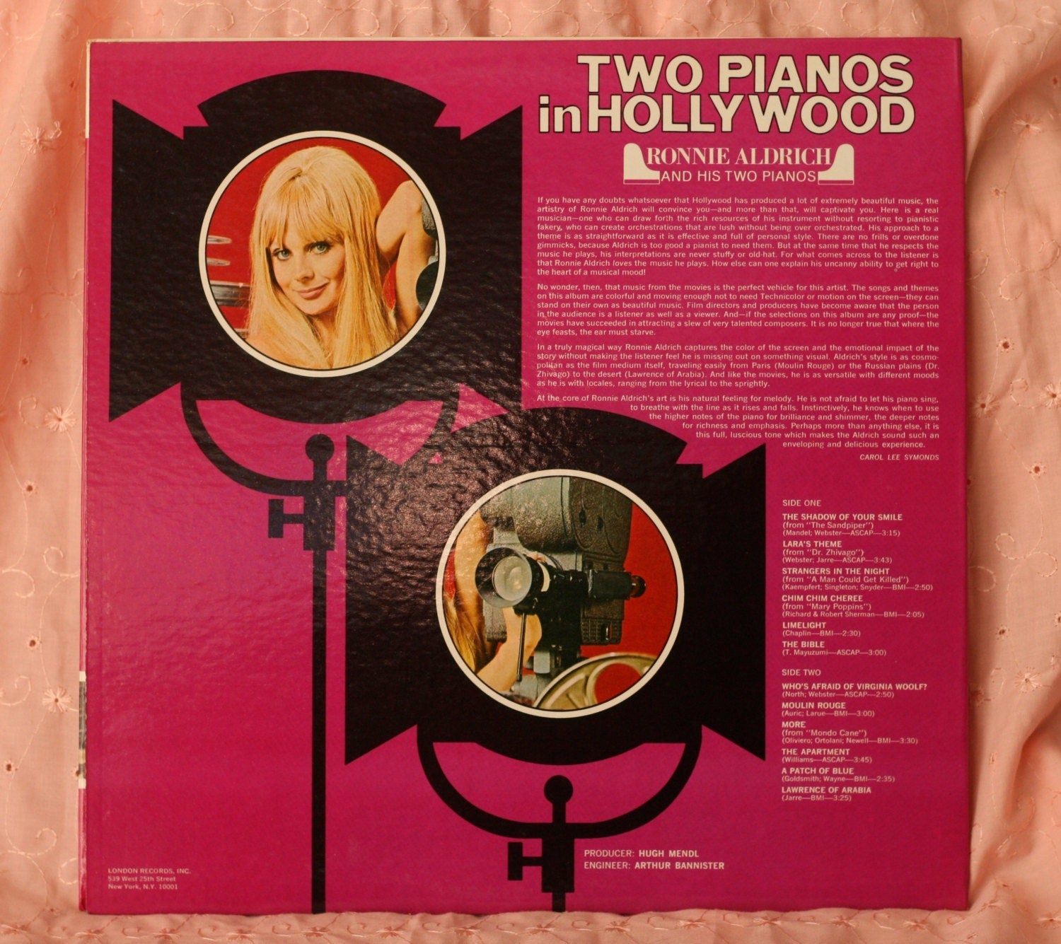 Ronnie Aldrich And His Two Pianos - Two Pianos In Hollywood 1967, Vintage Vinyl, Record, LP