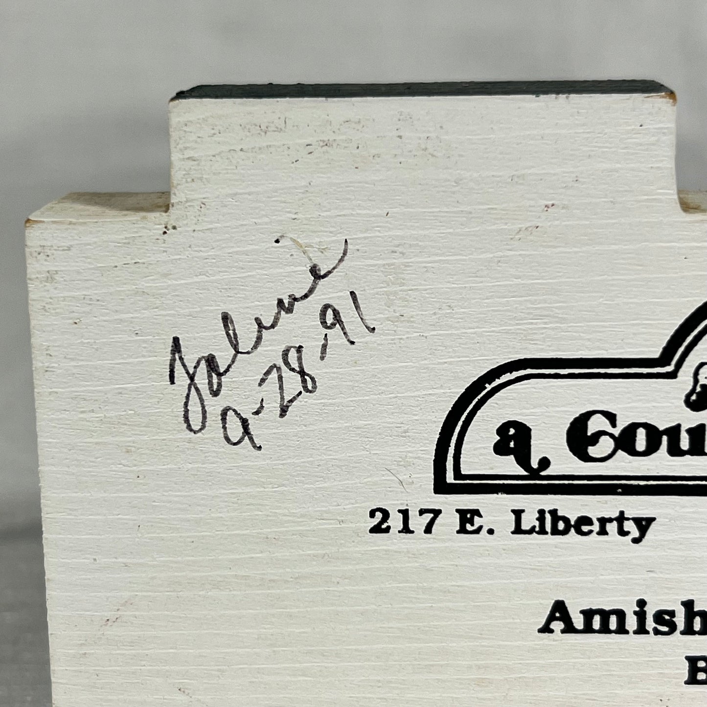 The Cat's Meow Amish Chicken Coop, Berlin, Ohio signed Joline 9-28-91