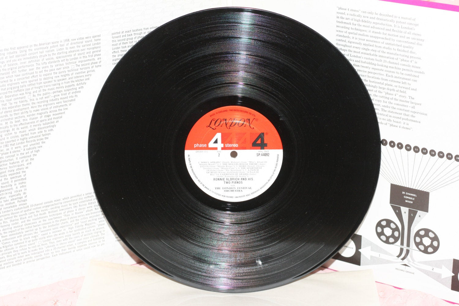 Ronnie Aldrich And His Two Pianos - Two Pianos In Hollywood 1967, Vintage Vinyl, Record, LP